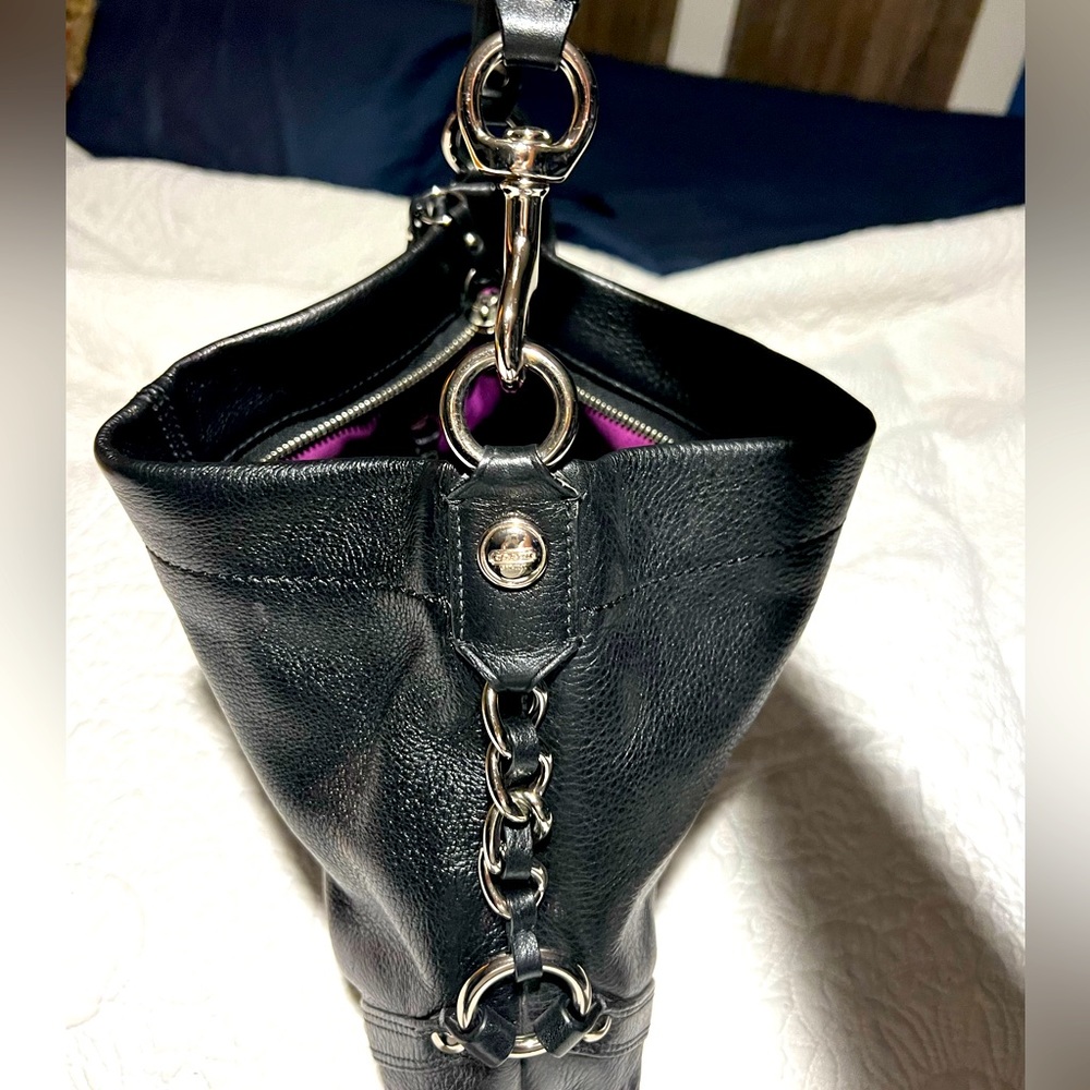 Coach Black and Silver handbag - like new
